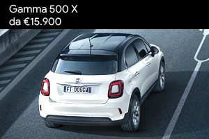 Gamma Fiat 500 X da 15.900 Euro con finanziamento Be Smart da Spazio a Torino