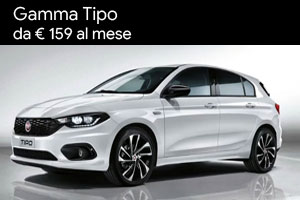Gamma Fiat Tipo tua con rate da 159 Euro al mese da Spazio a Torino