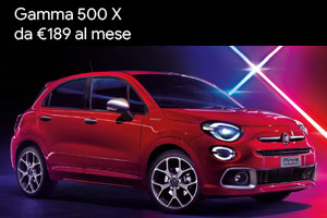 Gamma Fiat 500X da 189 Euro al mese da Spazio a Torino